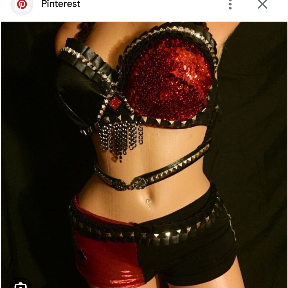 Looking for Harley Quinn spike bra and light up is a bonus